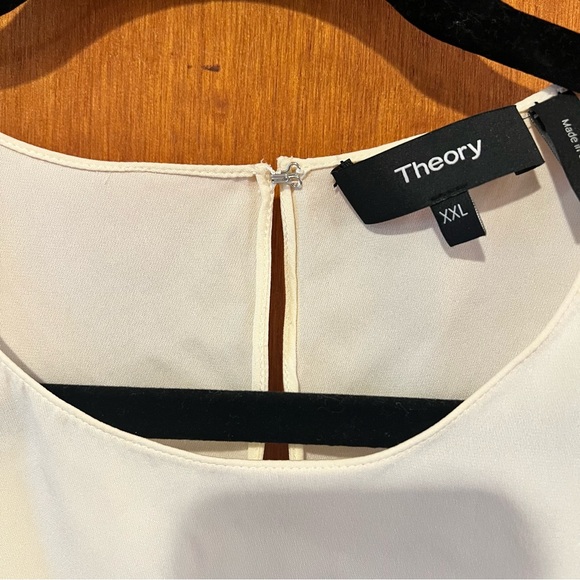 Theory‎ Womens Silk Sleeveless Blouse Shell Top XXL aloe yellow ivory xx-large - Picture 6 of 9